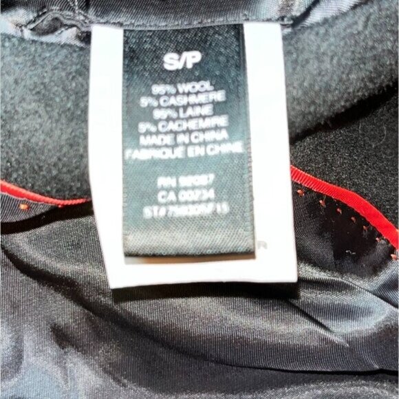 Saks Fifth Avenue Black Wool Cashmere Overcoat women’s Size Small - Picture 6 of 8